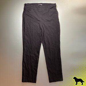 Hilary Radley Dress Pants Black Textured Size Large 32 W 26 L Spandex Mid Rise